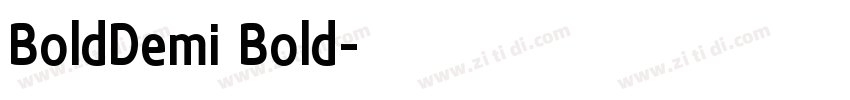 BoldDemi Bold字体转换